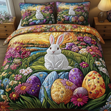 Set di Biancheria da Letto Trapuntata 3 Pezzi Rifugio Colorato della Pasqua
