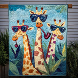Trio di Giraffe alla Moda Coperta Trapuntata