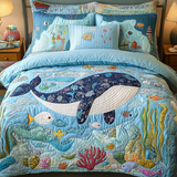 Set di Biancheria da Letto Trapuntata 3 Pezzi Cielo del Corallo