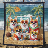 Beatitudine del Corgi Coperta Trapuntata