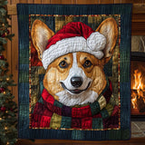 Allegria del Corgi Babbo Natale Coperta Trapuntata