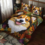 Set di Biancheria da Letto Trapuntata 3 Pezzi Comfort del Corgi