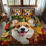 Set di Biancheria da Letto Trapuntata 3 Pezzi Rifugio del Corgi di Cuddle