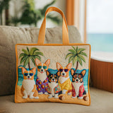Club dei Teneri Corgi Borsa Tote Trapuntata