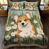 Set di Biancheria da Letto Trapuntata 3 Pezzi Paese delle Meraviglie Floreale del Corgi