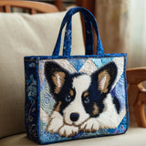 Corsa nel Prato del Corgi Borsa Tote Trapuntata