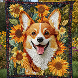 Sorrisi di Sole del Corgi Coperta Trapuntata