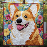 Corgi tra le Margherite Coperta Trapuntata