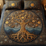 Set di Biancheria da Letto Trapuntata 3 Pezzi Cerchio Cosmico