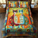 Set di Biancheria da Letto Trapuntata 3 Pezzi Zampe Cosmiche