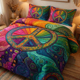 Set di Biancheria da Letto Trapuntata 3 Pezzi Pace Cosmica