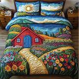 Set di Biancheria da Letto Trapuntata 3 Pezzi Fascino del Cottage