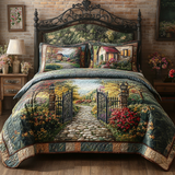 Set di Biancheria da Letto Trapuntata 3 Pezzi Sentiero del Cottage di Set