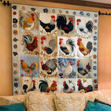 Gallina dall'Incanto Rustico Coperta Trapuntata