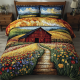 Set di Biancheria da Letto Trapuntata 3 Pezzi Comfort della Campagna