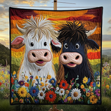 Incanto della Mucca di Campagna Coperta Trapuntata