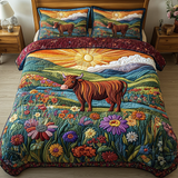 Set di Biancheria da Letto Trapuntata 3 Pezzi Fascino della Campagna
