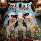 Set di Biancheria da Letto Trapuntata 3 Pezzi Mucca di Cuddles