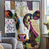 Mosaico di Mucche Coperta Trapuntata