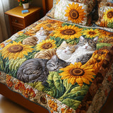 Compagni Gatti Accoglienti Coperta Trapuntata