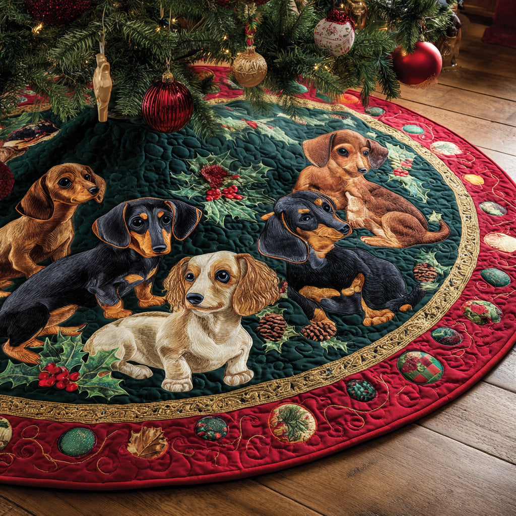 Cane di Natale Copri Base per Albero di Natale Trapuntato