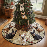 Bouledogue Francese Copri Base per Albero di Natale Trapuntato