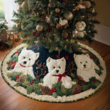 West Highland Terrier Copri Base per Albero di Natale Trapuntato