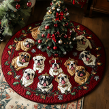 Bulldog Copri Base per Albero di Natale Trapuntato