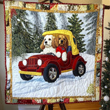 Natale Canino Accogliente Coperta Trapuntata