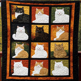 Natale del Gatto Accogliente Coperta Trapuntata