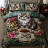 Cozy Cat Corner 3-Piece Quilted Bedding Set NCU0NT6695