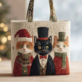 Gatto Accogliente Borsa Tote Trapuntata