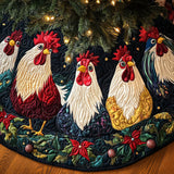 Galline Accoglienti Copri Base per Albero di Natale Trapuntato