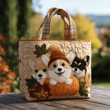 Corgi Accogliente Borsa Tote Trapuntata
