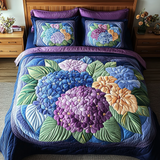 Set di Biancheria da Letto Trapuntata 3 Pezzi Accogliente Hydrangea