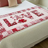Atmosfera d'Amore Accogliente Runner da Letto Trapuntato