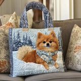 Volpino di Pomerania Borsa Tote Trapuntata