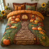 Set di Biancheria da Letto Trapuntata 3 Pezzi Zucca Accogliente di Dwelling