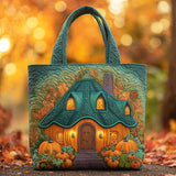 Accogliente Casa di Zucca Borsa Tote Trapuntata