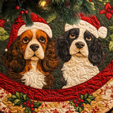 Spaniel Accogliente Copri Base per Albero di Natale Trapuntato