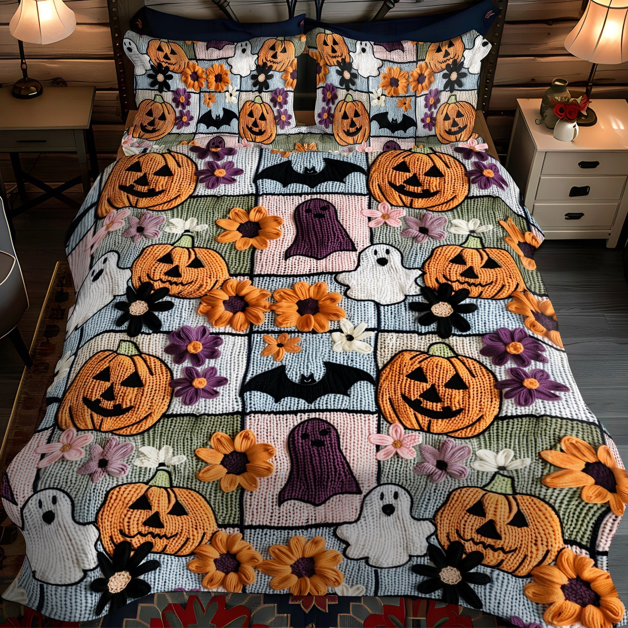 Set di Biancheria da Letto Trapuntata 3 Pezzi Creepy Corners