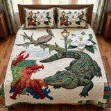 Set di Biancheria da Letto Trapuntata 3 Pezzi Creole