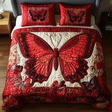 Set di Biancheria da Letto Trapuntata 3 Pezzi Bellezza Cremisi