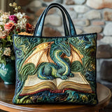 Danza del Drago Cremisi Borsa Tote Trapuntata