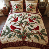 Set di Biancheria da Letto Trapuntata 3 Pezzi Bagliore Cremisi