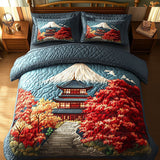 Set di Biancheria da Letto Trapuntata 3 Pezzi Pagoda Cremisi