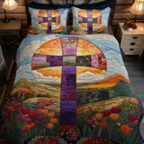 Set di Biancheria da Letto Trapuntata 3 Pezzi Croce di Almighty