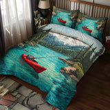 Set di Biancheria da Letto Trapuntata 3 Pezzi Viste del Cristallo del Lago