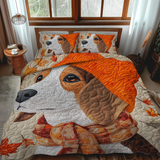 Set di Biancheria da Letto Trapuntata 3 Pezzi Beagle Coccoloso