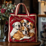 Branco di Bulldog Coccolosi Borsa Tote Trapuntata